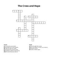 The Cross and Hope Crossword Puzzle