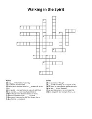 Walking in the Spirit Crossword Puzzle