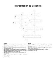 Introduction to Graphics Crossword Puzzle